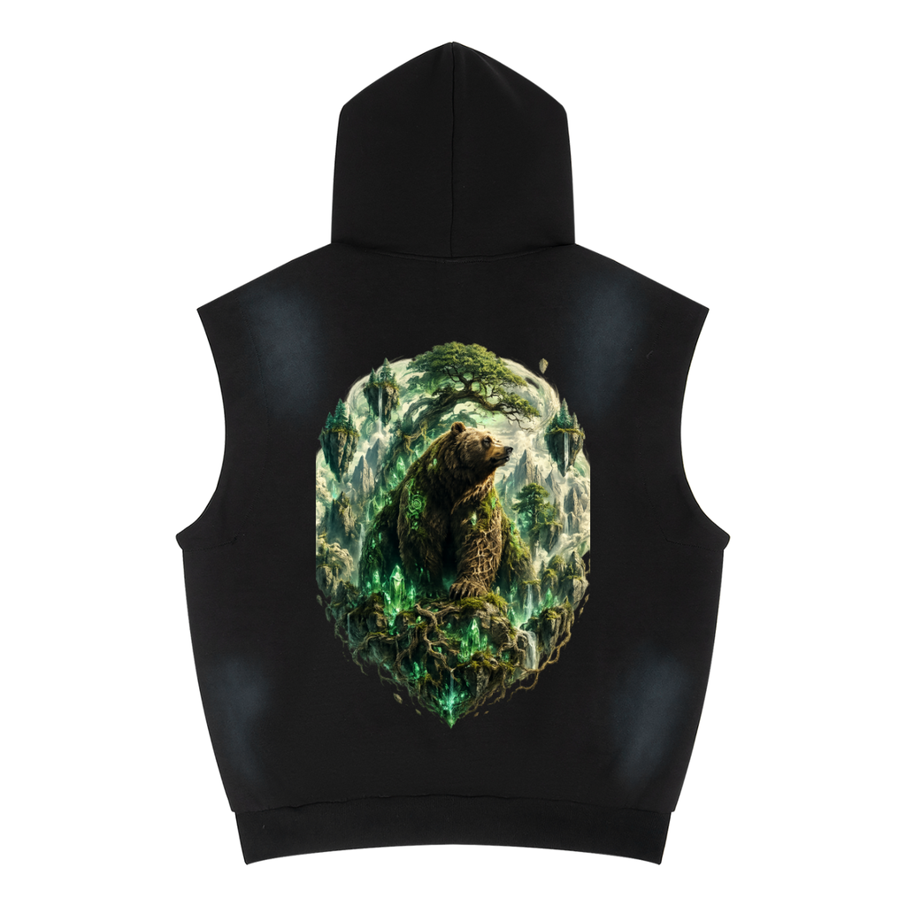 Stone Bear Sleeveless Hoodie